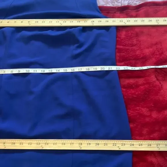 Kasper Blue Sheath Dress Office Sleeveless Plus Size 14W - Picture 7 of 8